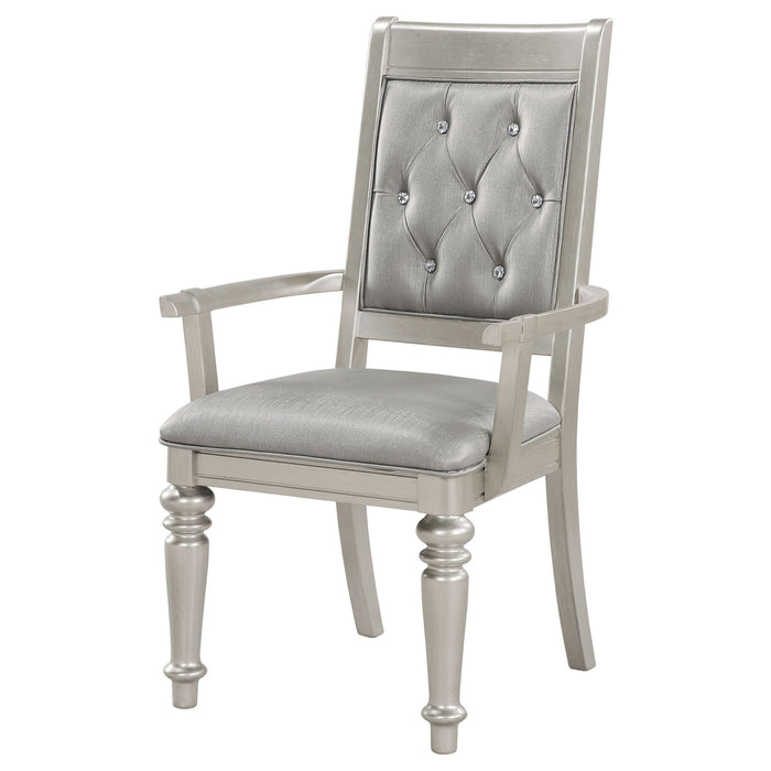 Hollywood - Platinum Open Back Arm Chair (Set of 2) - Silver