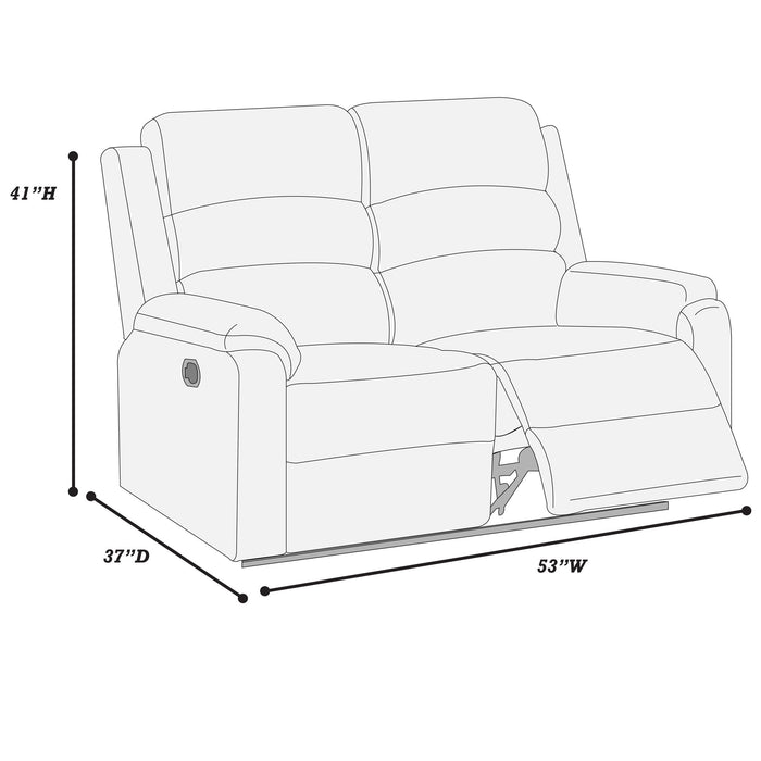2 Piece Living Room Set With Manual Reclining Loveseat And Recliner