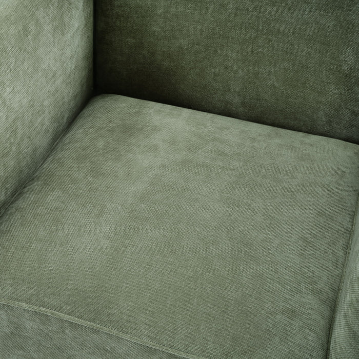 Barrel Accent Chair With Enclosed Arms