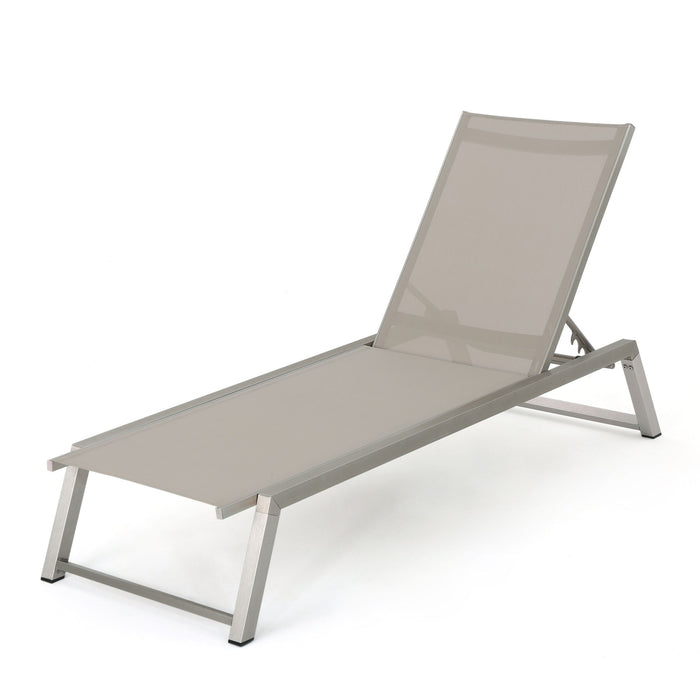 Myers - Modern Chaise Lounge Set With Adjustable Mesh Back