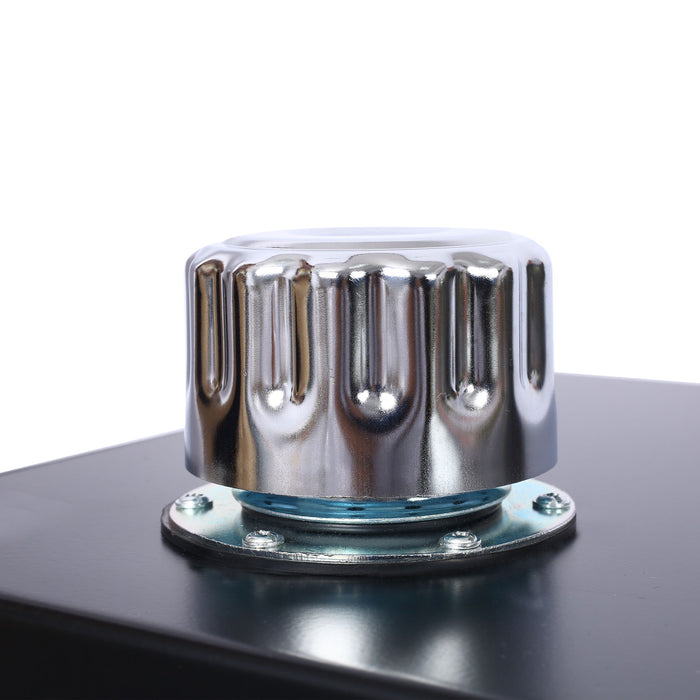 Heavy Duty Hydraulic Fluid Tank 10 Gal Steel Reservoir With Strainer, Gauge & Breather Cap For Tractors & Trucks - Black