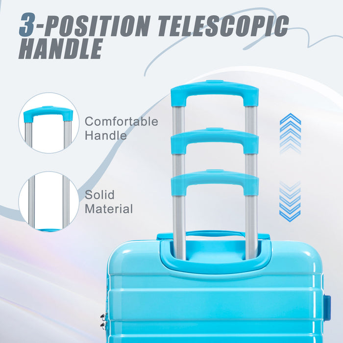 Luggage Set 20" /24" /28" With Combination Lock And Silent Wheels
