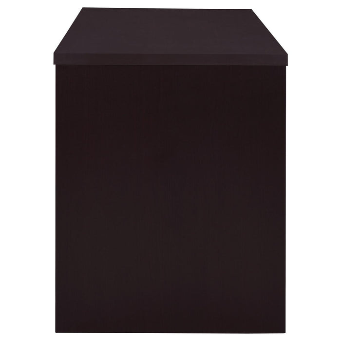 2 Drawer Reversible Office Desk With Modular Design - Brown