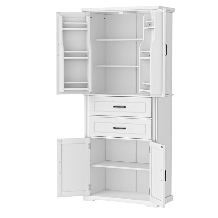 Elegant Multi Functional Storage Cabinet With Slide Rail Drawers, Adjustable Shelves