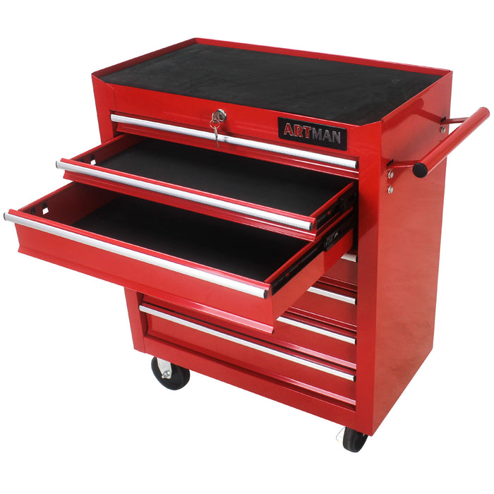 7 Drawers Multifunctional Tool Cart With Swivel Wheels