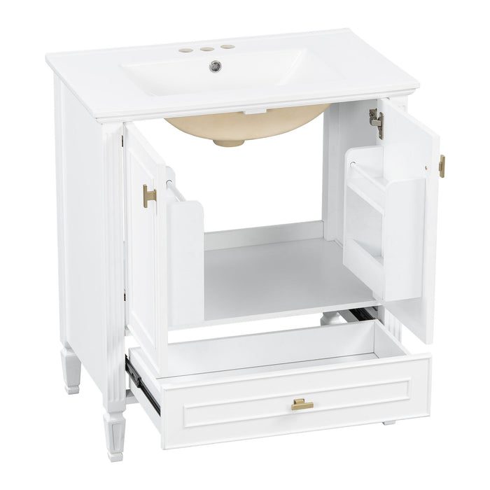 Freestanding Vanity With 1 Drawer & 2 Soft Close Doors With Door Mounted Storage