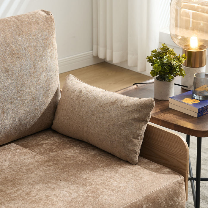 Mid Century Modern Foldable Sofa Bed, 3 In 1 Convertible Sleeper With 3 Pillows