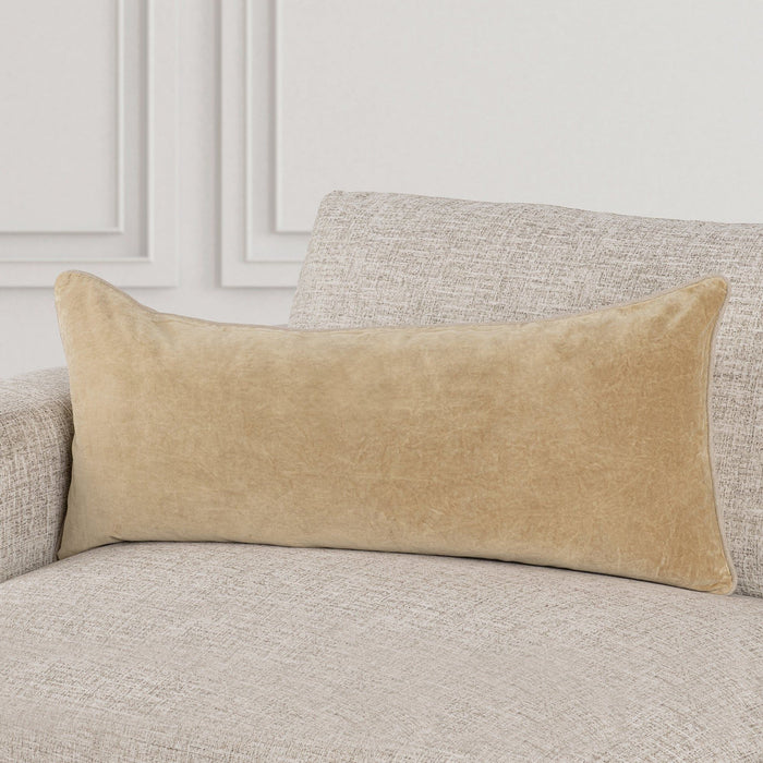 Heirloom - 16" x 36" SLD Velvet Pillow - Wheat