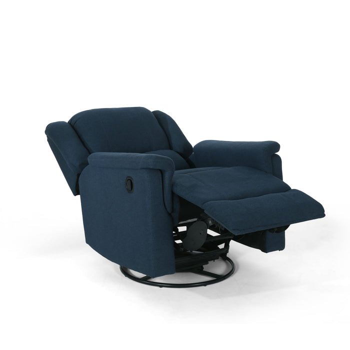Contemporary Glider Recliner With Swivel Function