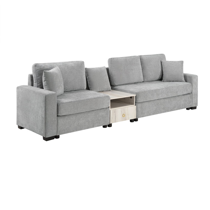 Modular Sofa Couch With Storage Armrest And Center Console