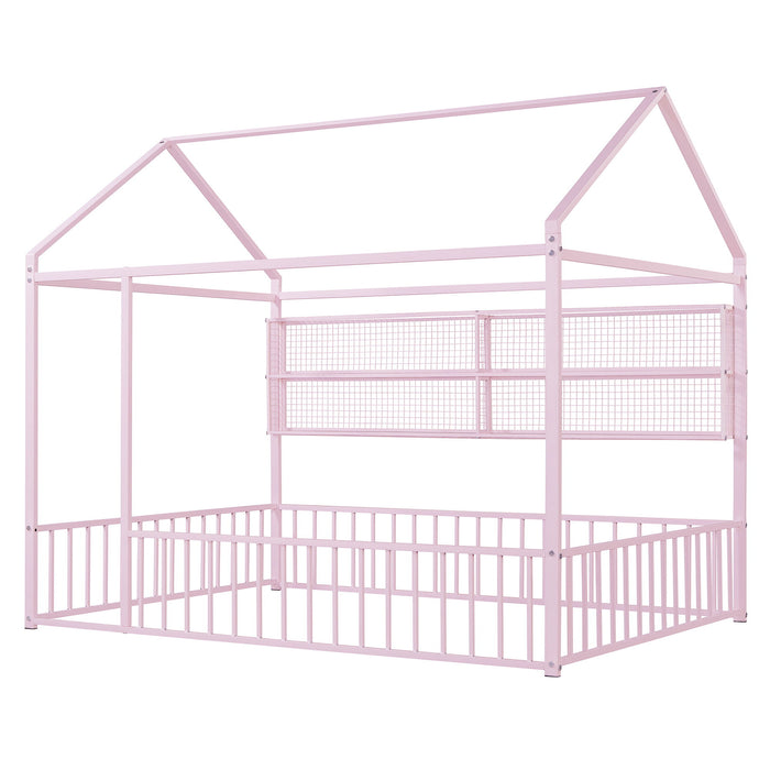 House Frame With Fence And Shelves
