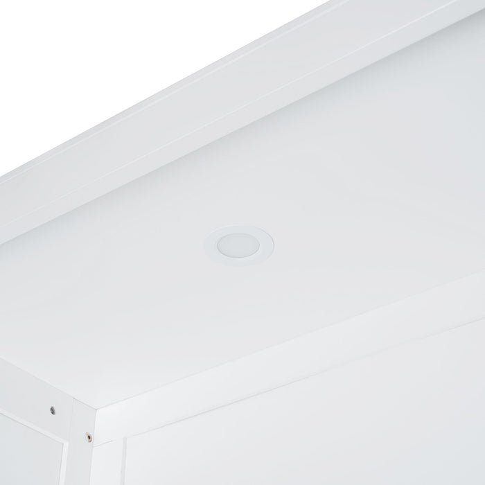 Murphy Wall Bed With Shelves, Wardrobe And LED Lights