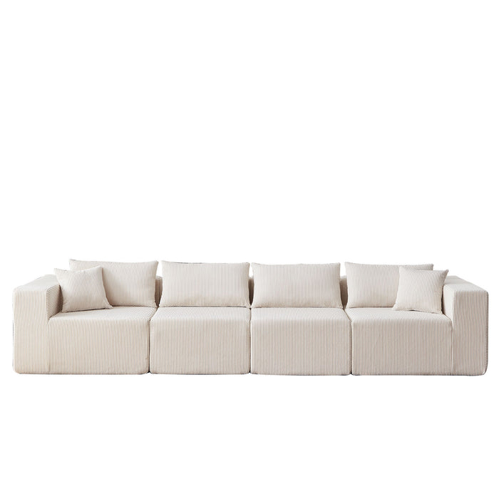 Modular L Shaped Sectional Compressed Sofa, Free Combination