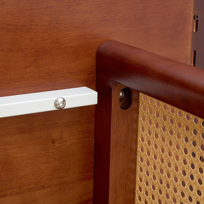 Dining Table With Imitation Rattan Design For Dining Room