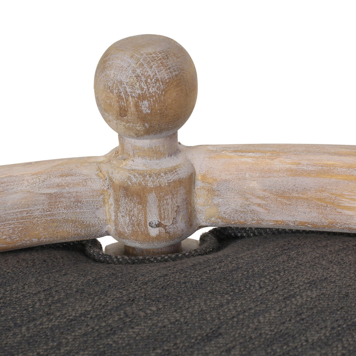 Round Pet Sofa, Wide Upholstered Pet Bed - Charcoal