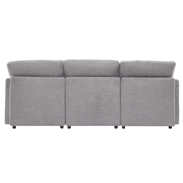 Sectional Sofa Modular U-Shaped With Ottoman & USB Ports