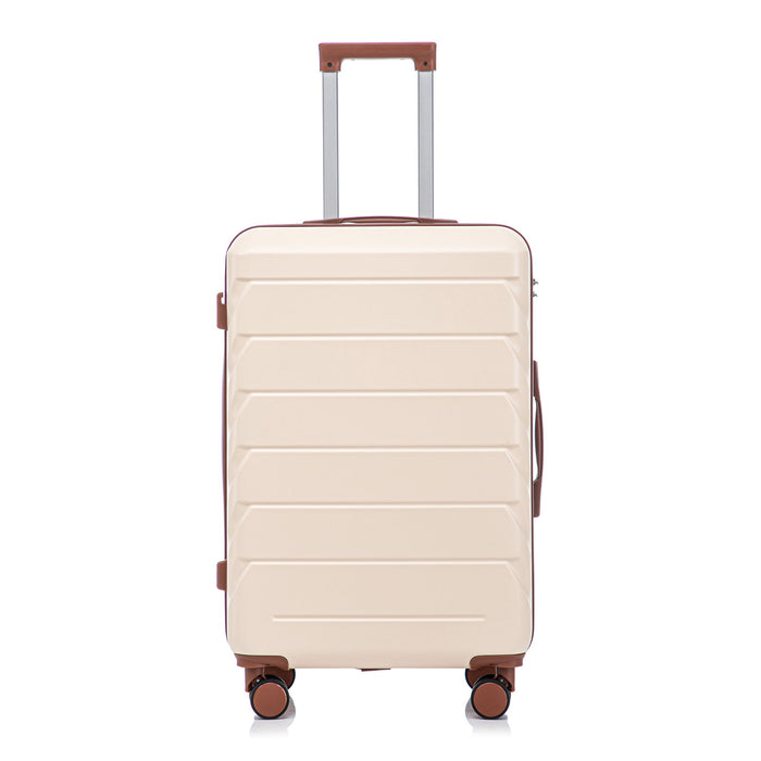 Hard Shell Luggage With Scratch Resistant Surface, 4 Wheels, Combination Lock & Side Hooks