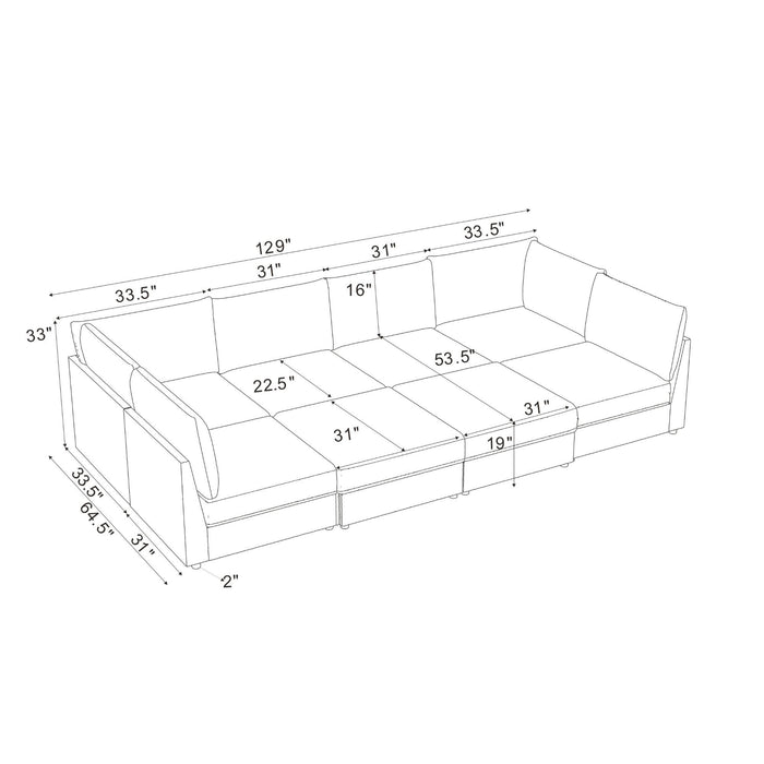 Modular Sectional With Custom Configuration