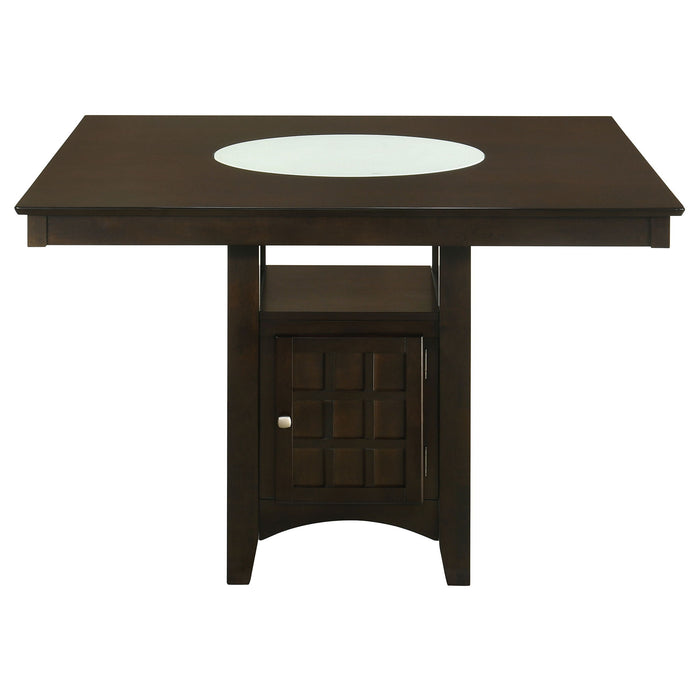 Tolland - Counter Height Dining Table With Storage Pedestal - Cappuccino
