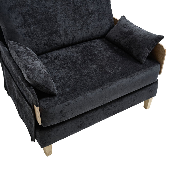 Mid Century Modern Foldable Sofa Bed, 3 In 1 Convertible Sleeper With 3 Pillows