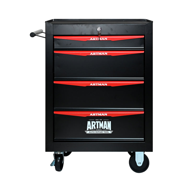 Rolling Metal Tool Chest With Drawers, Steel Storage Cabinet With Ball Bearing Slides
