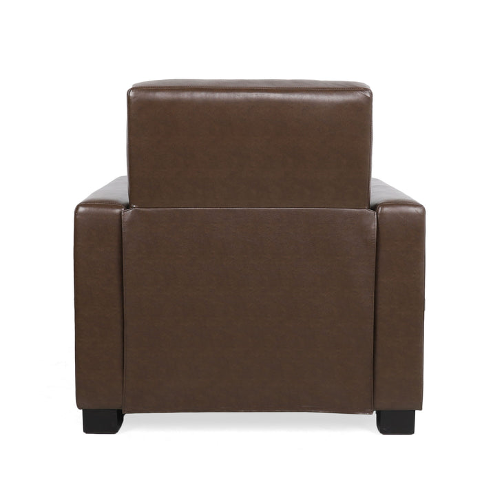 Langseth - Contemporary Tufted Pushback Recliner - Dark Brown
