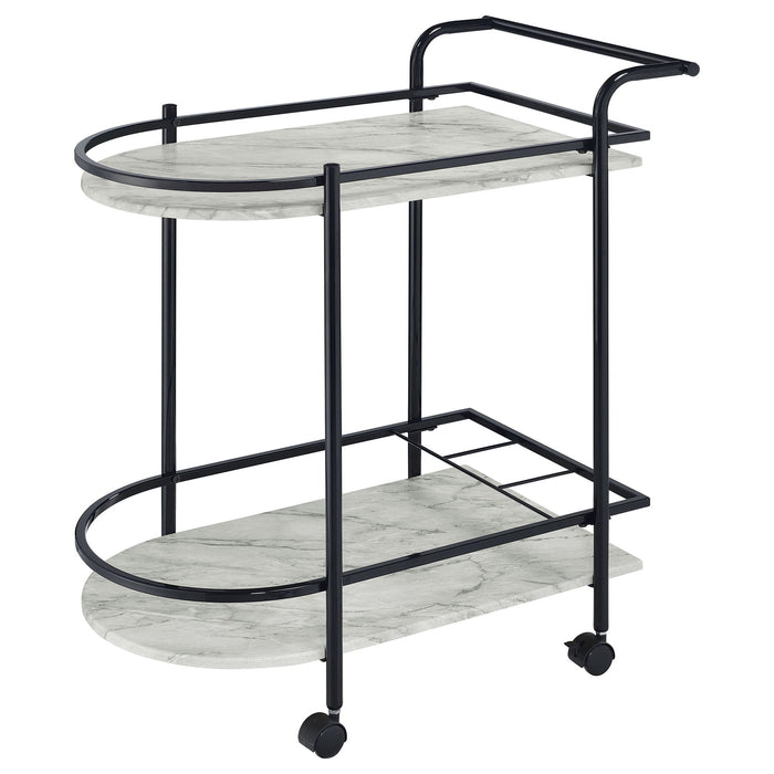 Serving Cart With Wine Rack