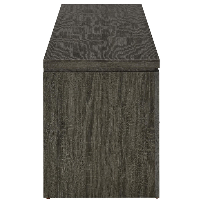 2 Drawer TV Console With Floating Top - Gray