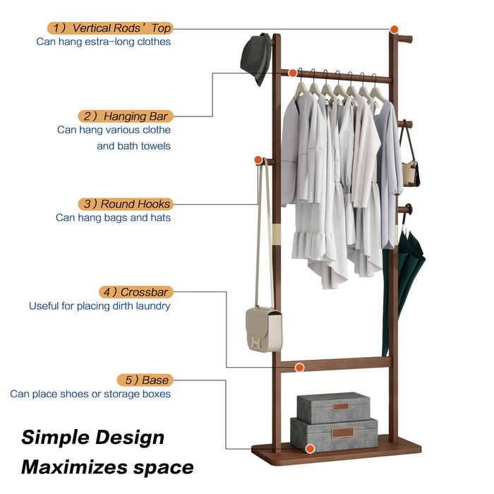 Solid Wood Simple Hat Rack