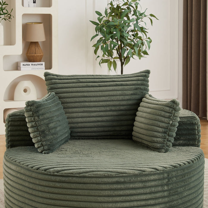 Modern Single Sofa With Backrest Pillow For Living Room