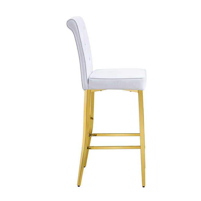 Bar Chairs With Crystal Clasp Design (Set of 2)