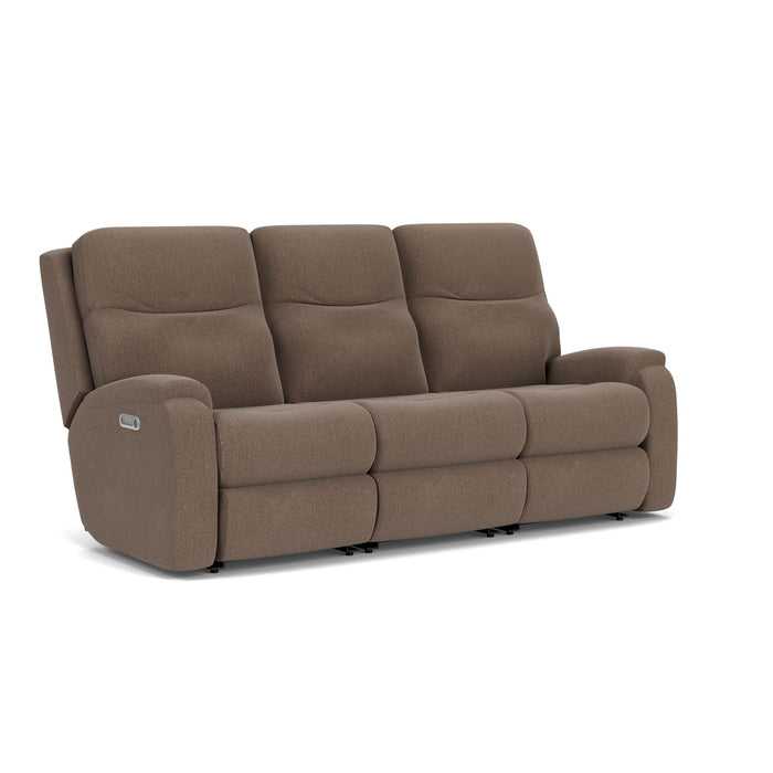 Penn - Transitional Fabric Power Reclining Sofa With Power Headrests & Lumbar