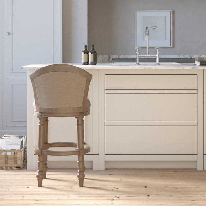 Barrel Back Stool With Swivel