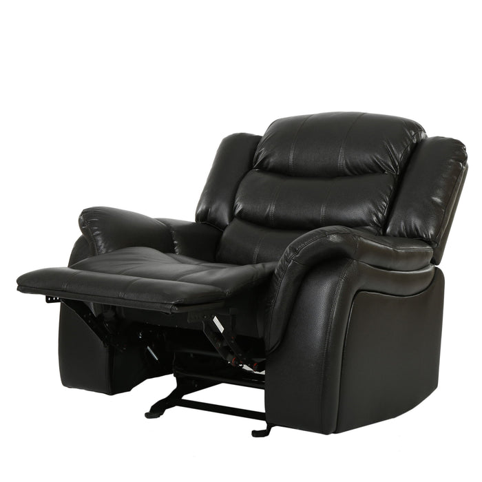 Classic Design Recliner, Upholstery Recliner, Glider Recliner - Black Berry