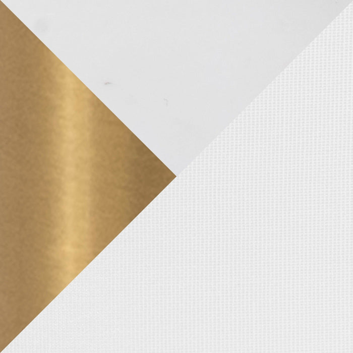 Leslie - Glam / Art Deco Floor Lamp - Gold / White