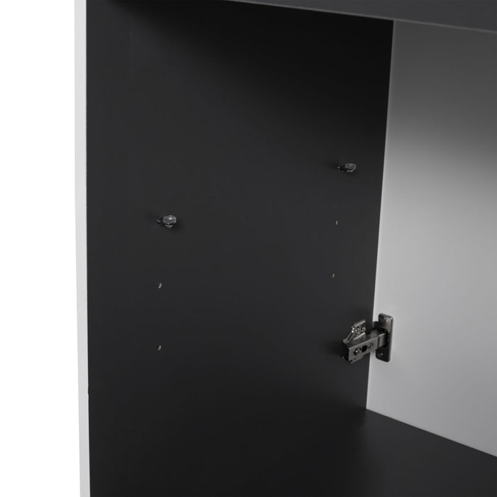 Contemporary Freestanding Bathroom Vanity With Resin Sink & Soft-Close Cabinet Doors