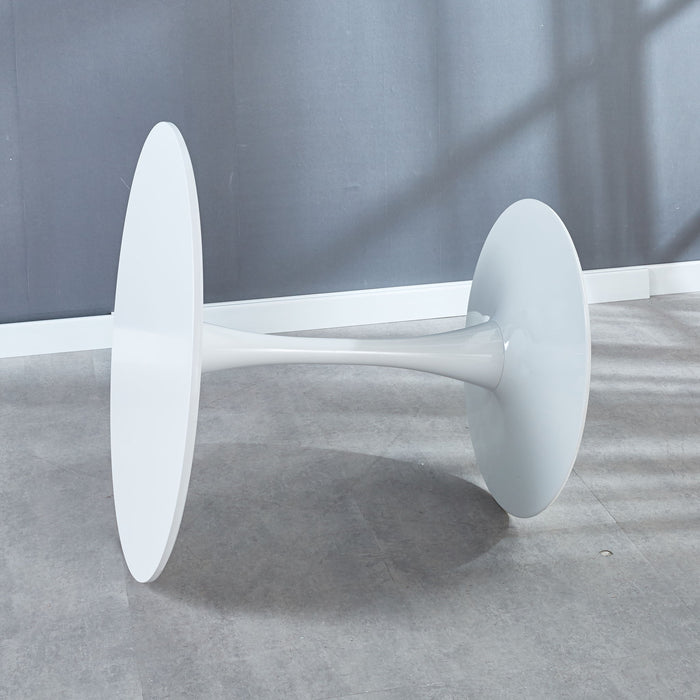 Mid-Century Tulip Table With Round Top, Pedestal Base