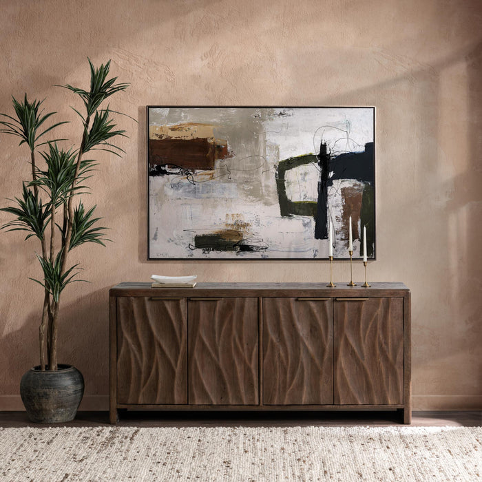 Braxton - 4 Door Cabinet - Tundra Brown