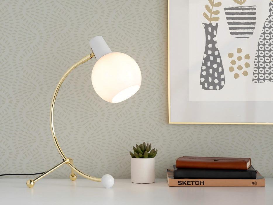 Eileen - Contemporary Task Lamp - Gold / White