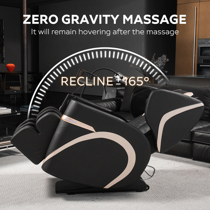 Massage Chair Recliner With Zero Gravity & Full Body Air Pressure - Black
