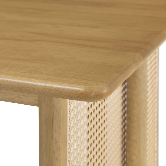 Dining Table With Rattan Accents