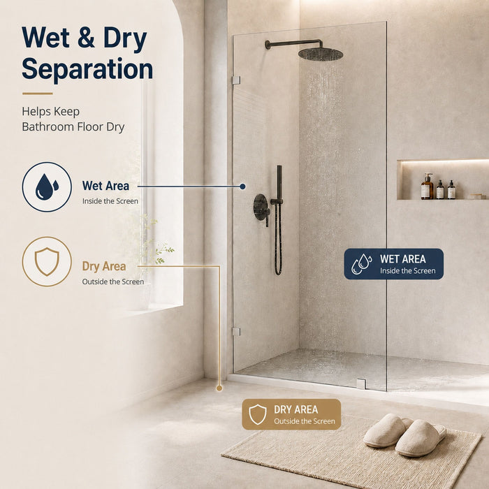 Frameless Walk-In Shower Glass Panel