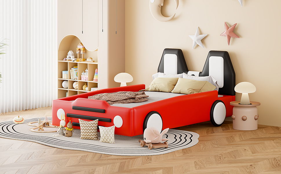 High Quality Race Car Shaped Platform Bed & Wheels