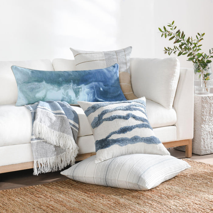 Theta - 26" x 26" ST Pillow - Capri Blue