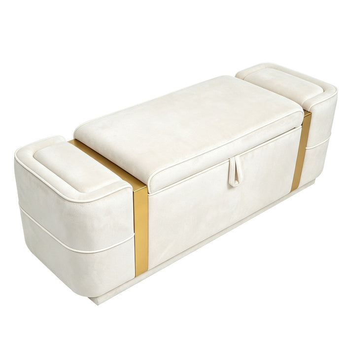Storage Bench Upholstered Ottoman Bed End Bench With Lift Top Storage
