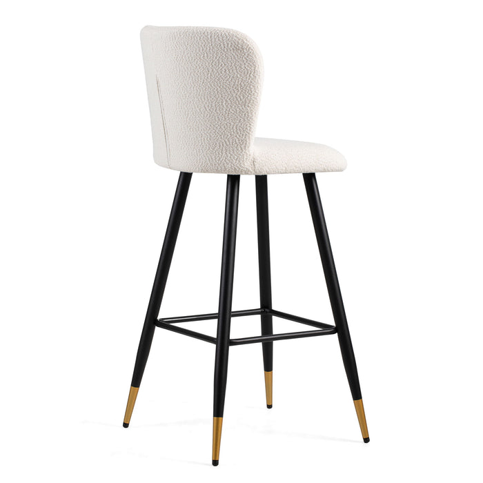 Modern Style Barstool, Tipped Ends, Suitable For Various Decoration Styles - White