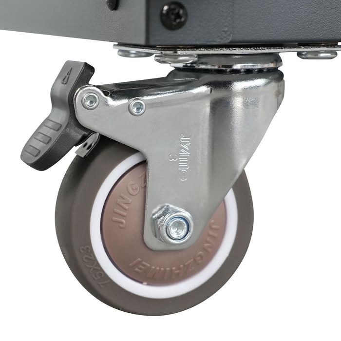 Sturdy And Durable Metal Tool Cabinet For Garage With Wheels Mobile Heavy Duty Storage Cabinet With 1 Drawer And 2 Locking Doors