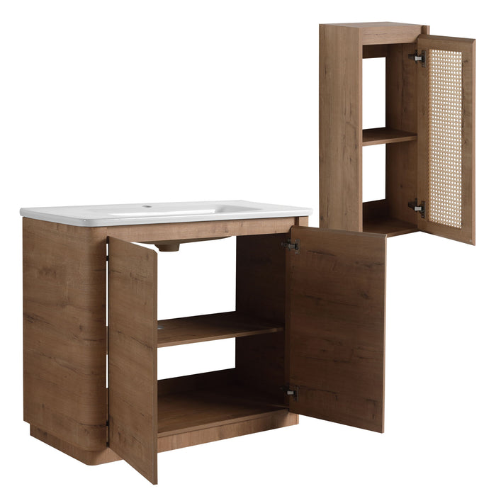 Freestanding Bathroom Vanity With Sink And 2 Soft Close Doors