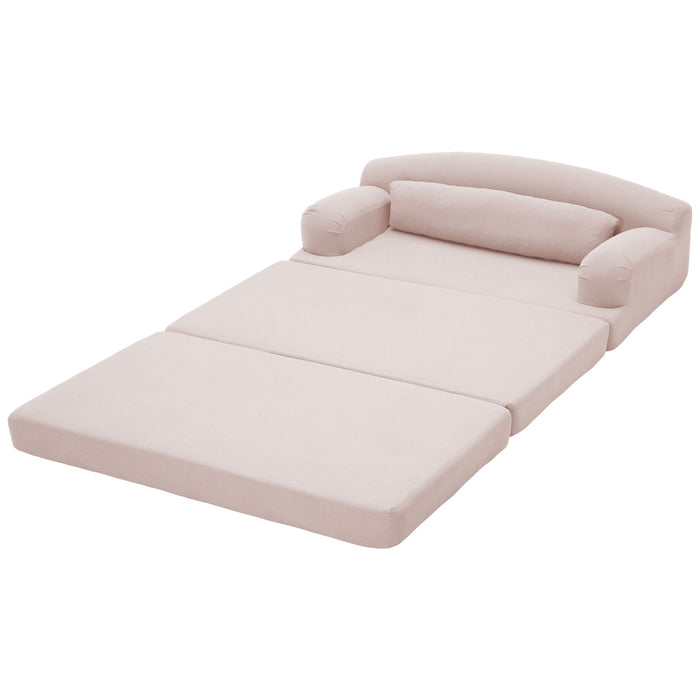 2 Seater Sofa Bed, Compact Foldable Floor Couch