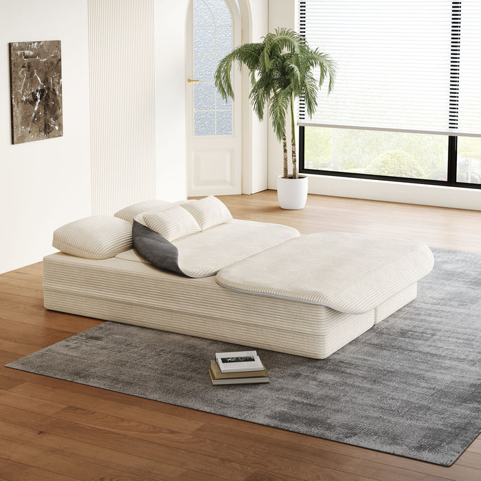 2 In 1 Foldable Sofa Bed With Multi Functional Blanket